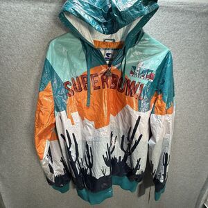 STARTER ARIZONA NFL SUPERBOWL LVII WINDBREAKER FULL ZIP JACKET SIZE L NEW W/TAGS